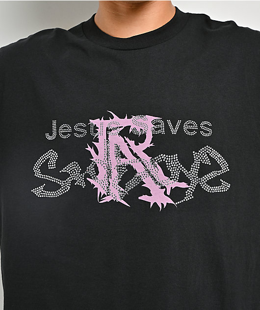 $AD BOYZ by Junior H x RUDE AWAKENINGS Jesus Saves Black T-Shirt