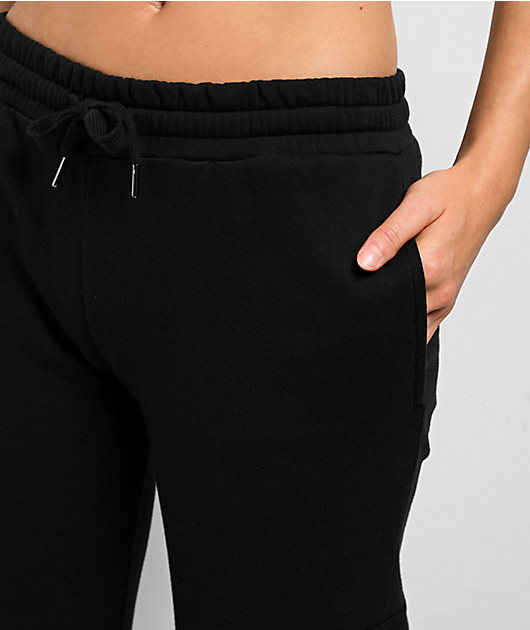 $AD GIRLZ By Junior H Don't Cry Black Cargo Sweatpants