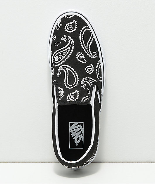 RTV*SLIP ON PEACE PAISLEY BLA | Zumiez