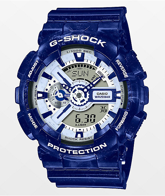  G-Shock GA110BWP-2A Reloj azul y blanco