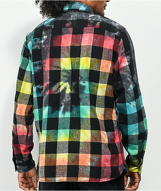 Odd Future Tie Dye Woven Flannel