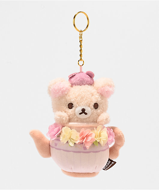 【꒰•̫͡•ོ꒱Chouさま】antique toy ❀ ミルクが好きなクマさん San-X Korilakkuma Original Tea Time Plush Keychain | Zumiez