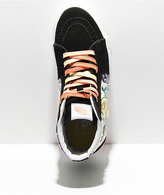  Vans Sk8-Hi Cultivate Care zapatos de skate florales en blanco y negro
