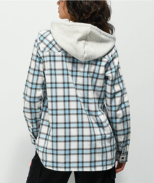  Your Highness Sativa Blue Hooded Flannel Shirt
