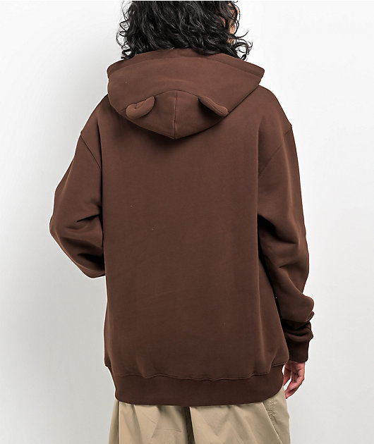 180TIDE Sea Otter Ears Brown Hoodie | Zumiez
