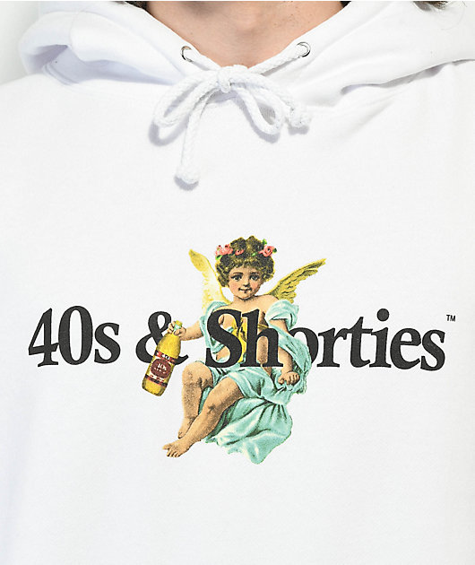 40s & Shorties Angel Logo White Hoodie