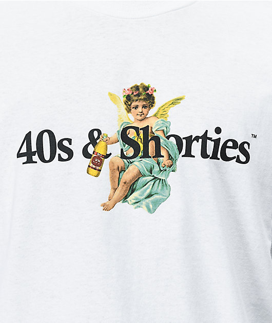 40s & Shorties Angel Logo White Long Sleeve T-Shirt