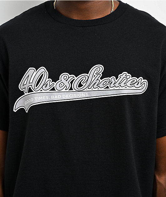 40s & Shorties Athletic Logo Black T-Shirt