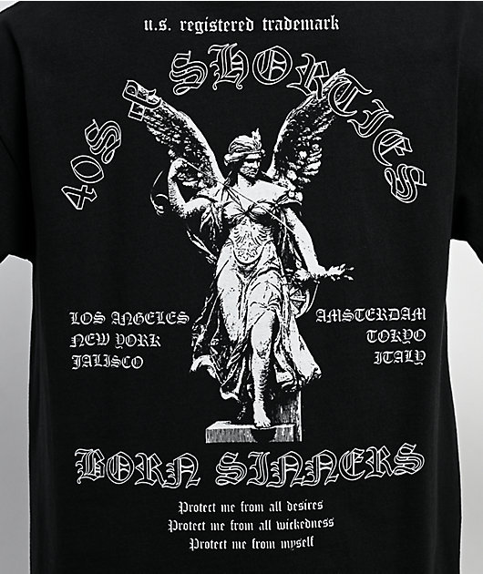 40s & Shorties Born Sinner Black T-Shirt