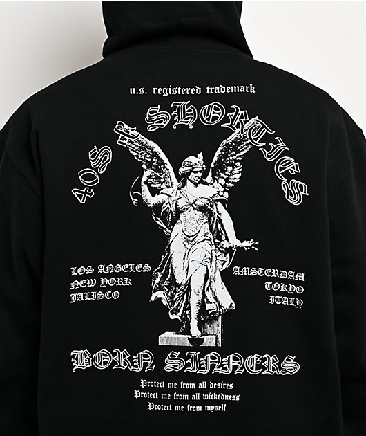 40s & Shorties Born Sinner Black Zip Hoodie