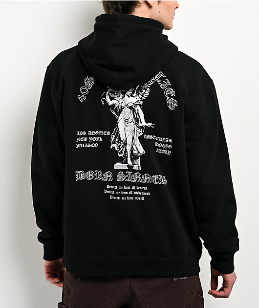 40s & Shorties Born Sinner Black Zip Hoodie