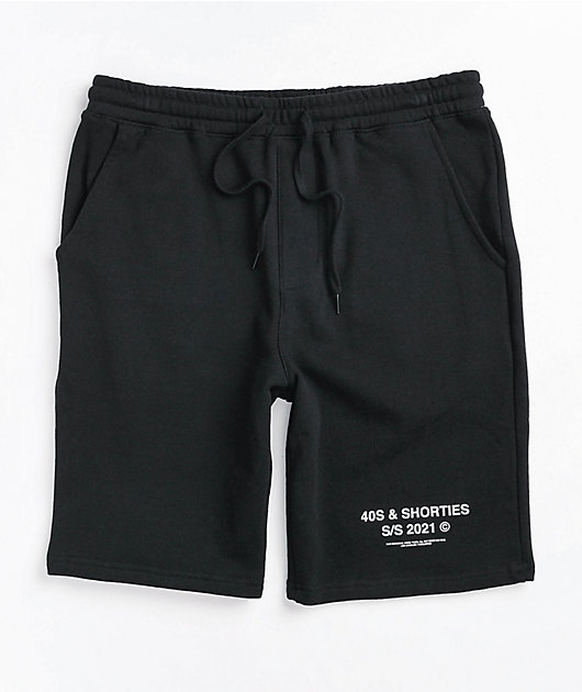 black sweat shorts