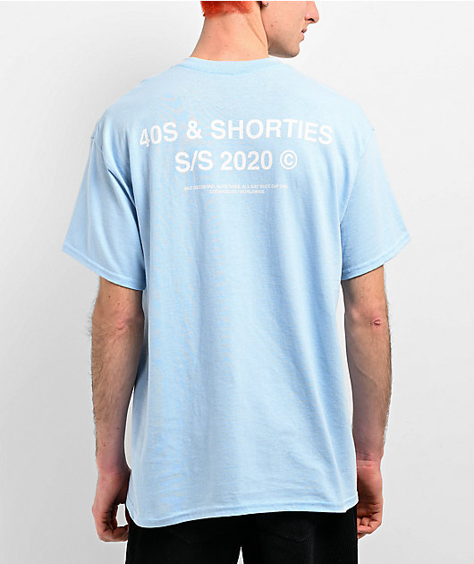 40s Shorties General Logo Blue T-Shirt Zumiez
