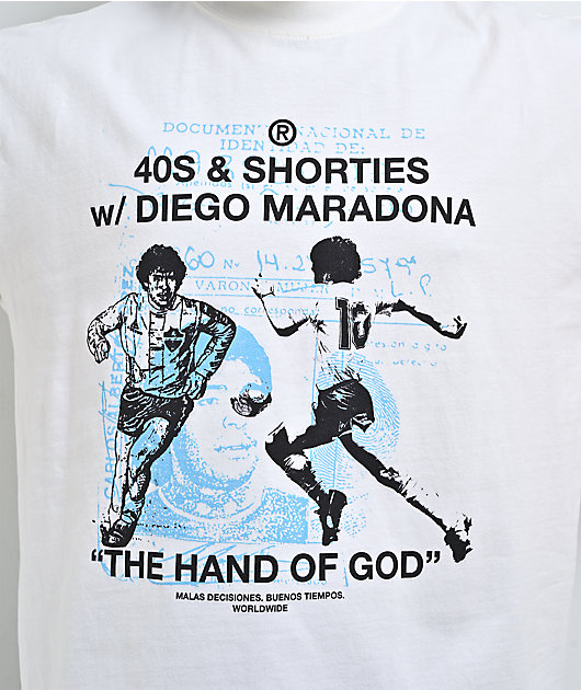 40s & Shorties Hand Of God White T-Shirt