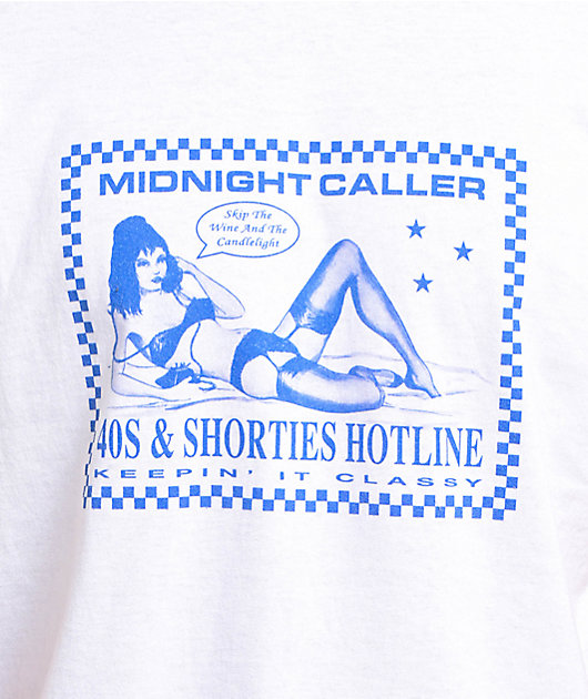 40s & Shorties Midnight Caller White T-Shirt