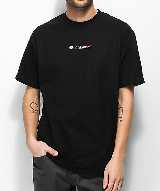 40s & Shorties Multicolor Black T-Shirt