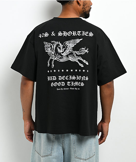 40s & Shorties Pegasus Black T-Shirt