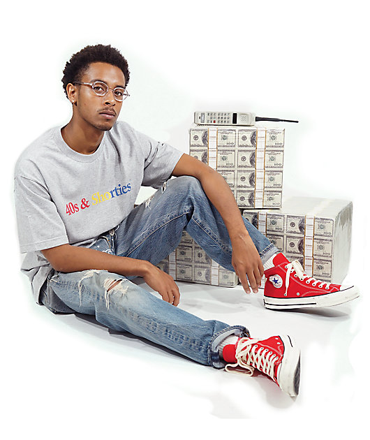 40s & Shorties Primary Logo Grey T-Shirt