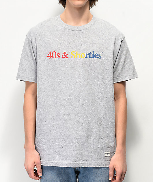 40s & Shorties Primary Logo Grey T-Shirt