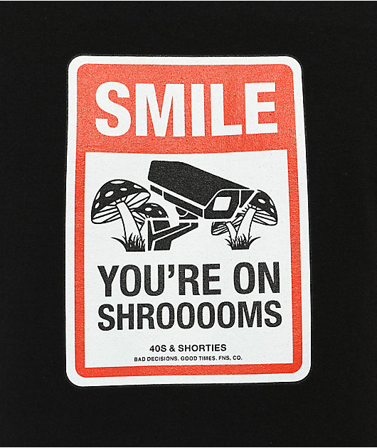 40s & Shorties Smile Black T-Shirt