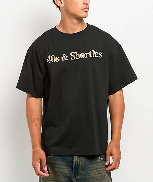40s & Shorties Tree Brush Black T-Shirt