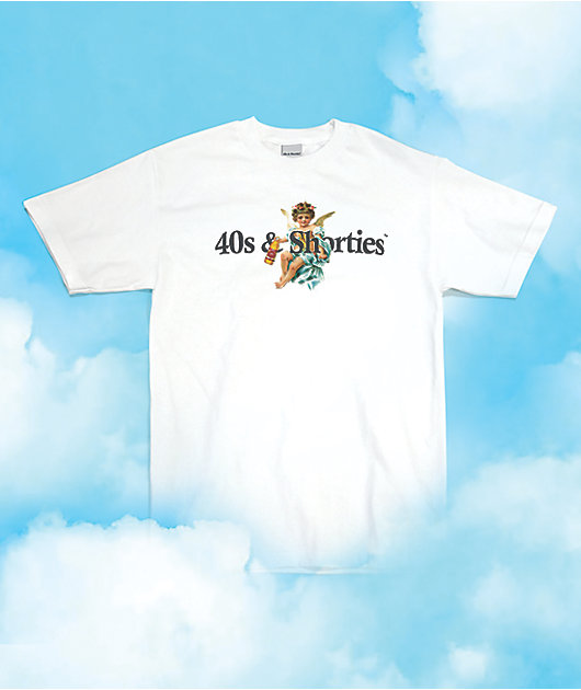 40s & Shorties Angel Logo White T-Shirt | Zumiez