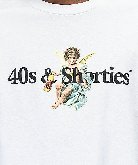 40s & Shorties Angel Logo White T-Shirt | Zumiez