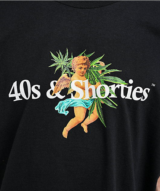 40s Shorties Angel Plant Black T Shirt Zumiez