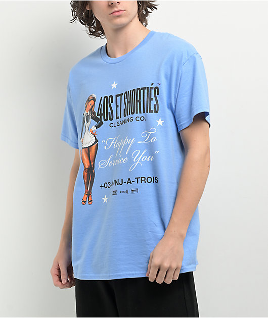 40s & Shorties Cleaning Co. Blue T-Shirt | Zumiez