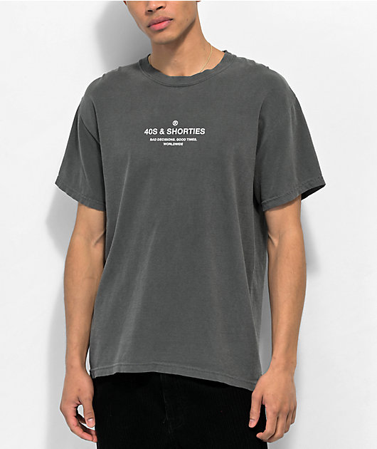 40s & Shorties General Black Wash T-Shirt | Zumiez