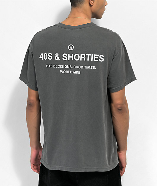 40s & Shorties General Black Wash T-Shirt | Zumiez