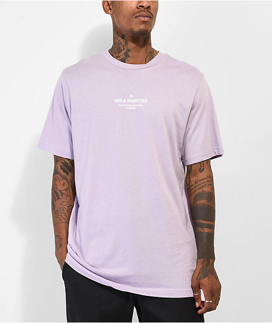 ★GENERAL IDEA★ Raglan Lettering Loose Fit T-Shirt LAVENDER Oversized Lavender T-Shirt - ON CAMPUS