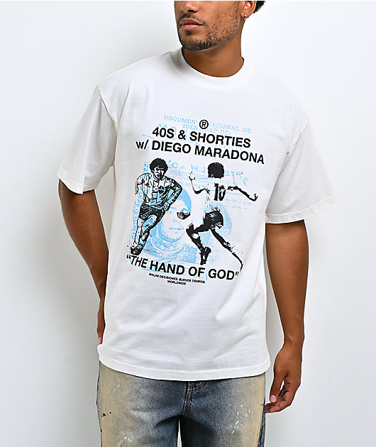 40s & Shorties Hand Of God White T-Shirt | Zumiez