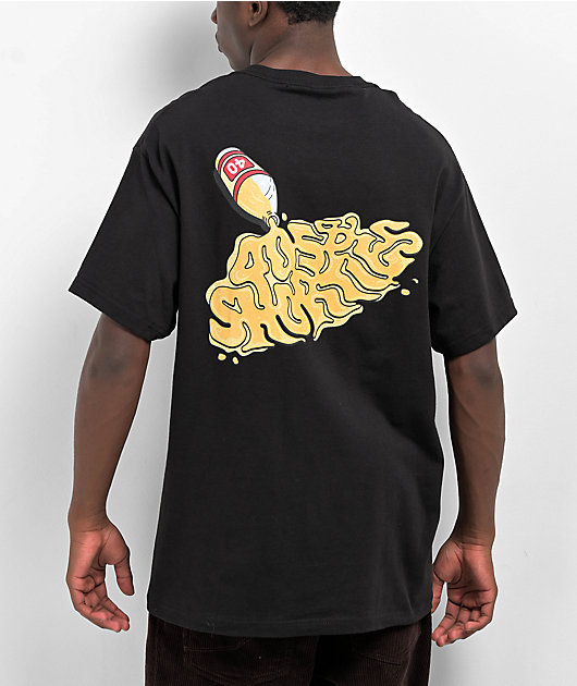 40s & Shorties Spilled Black T-Shirt | Zumiez