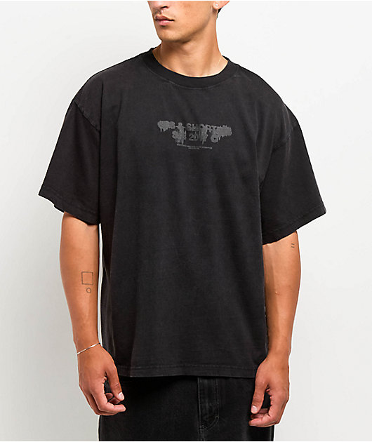 40s & Shorties Spray Gen Black Wash T-Shirt | Zumiez