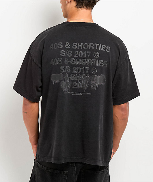 40s & Shorties Spray Gen Black Wash T-Shirt | Zumiez