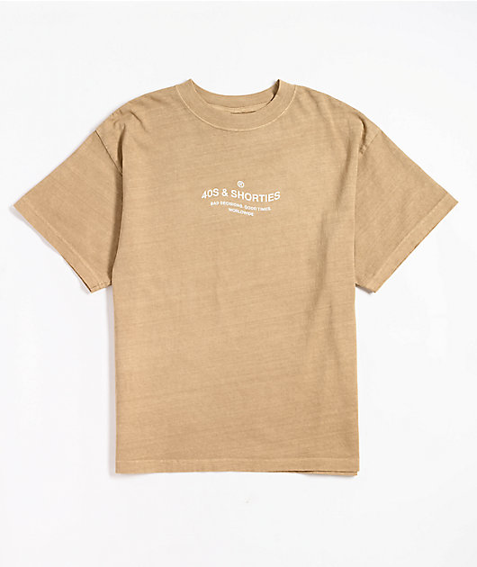 40s & Shorties Wavy General Khaki Boxy T-Shirt | Zumiez
