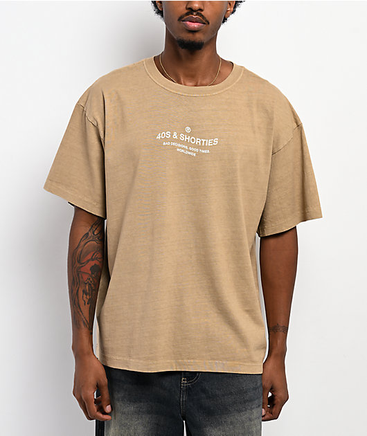 40s & Shorties Wavy General Khaki Boxy T-Shirt | Zumiez