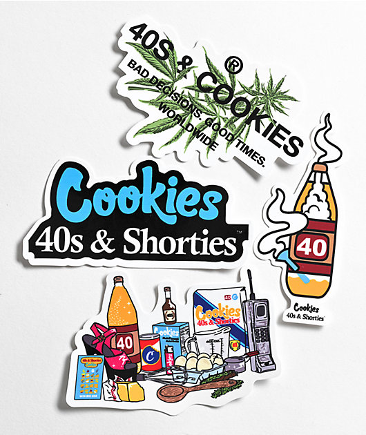 40s & Shorties x Cookies Assorted Sticker Pack | Zumiez