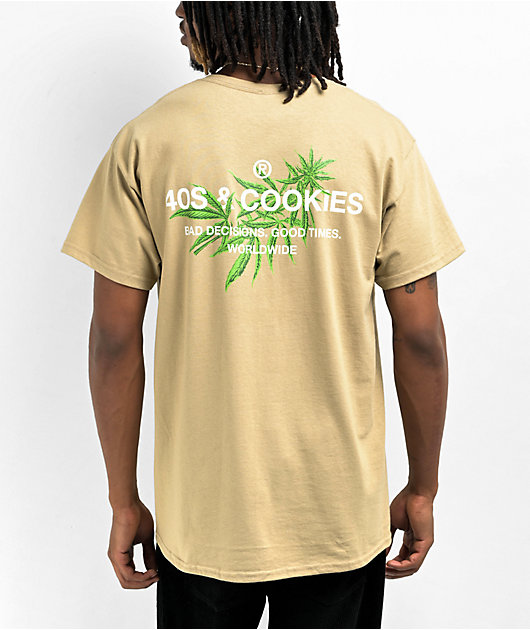 40s & Shorties x Cookies General Logo Tan T-Shirt | Zumiez
