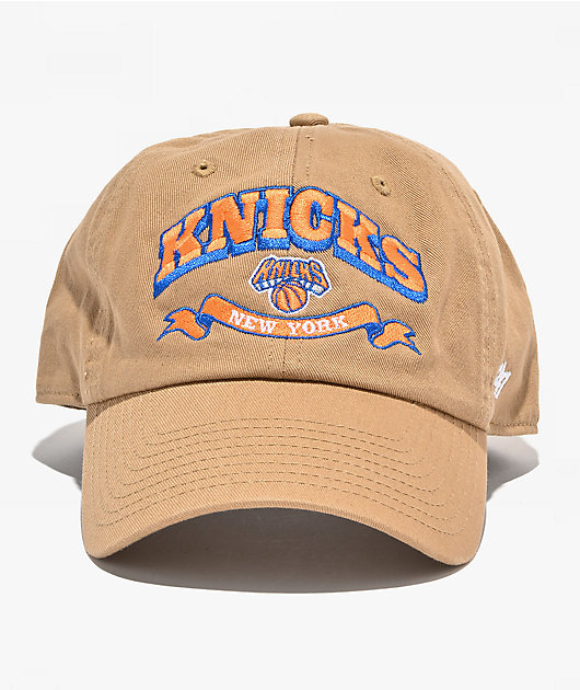 47 Brand Clean Up New York Knicks Beige Strapback Hat