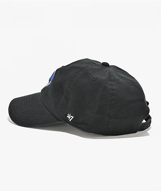 47 Brand Clean Up New York Knicks Black Strapback Hat