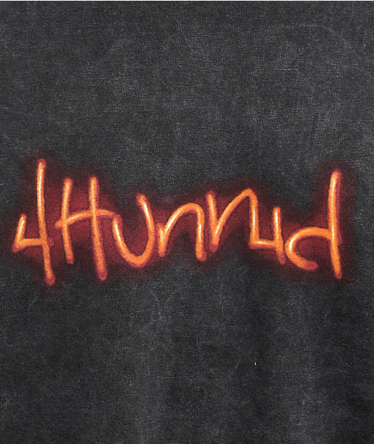 4Hunnid 4 Zumiez Kind T-Shirt Wash Of A Black 