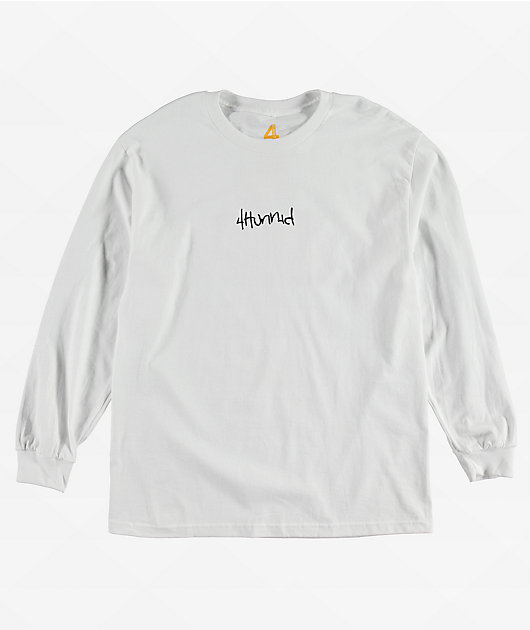 4Hunnid 4H Rosary White Long Sleeve T-Shirt