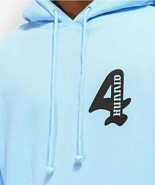 light blue graphic sweatshirt