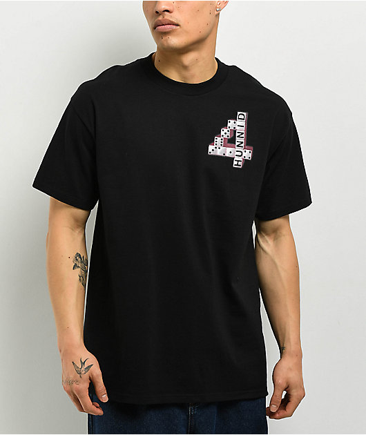 4Hunnid Dice Stack Black T-Shirt