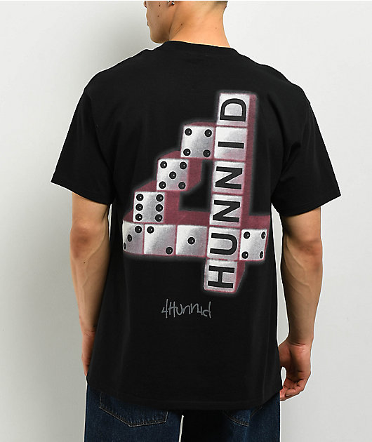 4Hunnid Dice Stack Black T-Shirt