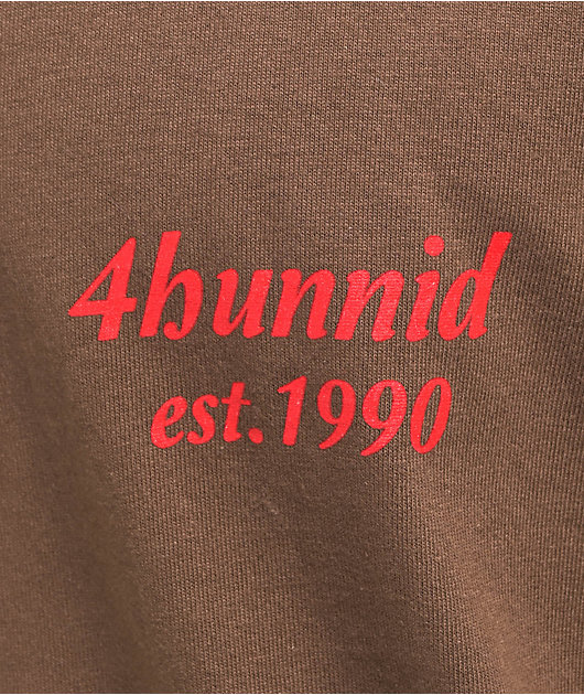 4Hunnid Est 1990 Brown T-Shirt