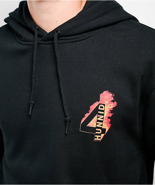 4Hunnid Flamin Hot Black Hoodie