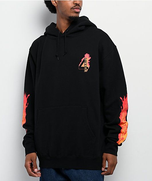4Hunnid Flamin Hot Black Hoodie